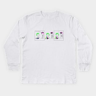 no signal comic Kids Long Sleeve T-Shirt